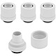 Corsair Hydro X Series XF Compression Mouthpiece - White (x 4) Set of 4 compression fittings for hoses 10/13 mm - male/female - White
