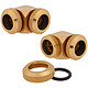 Racores Corsair Hydro X Series XF 90° - Oro (x 2) Juego de 2 conectores de 90° para mangueras rígidas de 12 mm - Oro