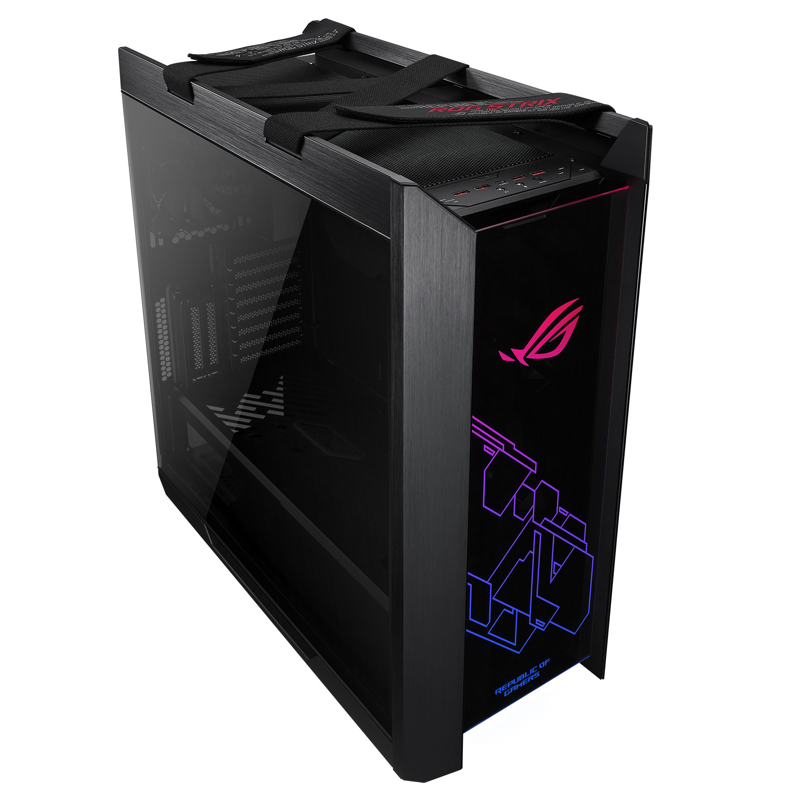 ASUS ROG Strix Helios Mid Tower RGB Gaming PC case with tempered glass centre and aluminium chassis