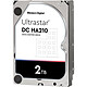 Western Digital Ultrastar DC HA210 2Tb (1W10002) Disco rigido per server 3.5" 2Tb 7200 RPM 128Mb SATA 6Gb/s 512n (bulk)