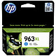 HP 963XL (3JA27AE) - Cyan - Cartouche d'encre cyan haute capacité (1600 pages à 5%)