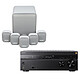 Sony STR-DN1080 + Monitor Audio MASS 5.1 Blanc Ampli-tuner Home Cinema 7.2 3D Ready - Dolby Atmos / DTS:X - Pass-through 4K HDR - Wi-Fi/Bluetooth/DLNA/NFC - Multiroom - AirPlay/ChromeCast + Ensemble 5.1 avec caisson de basses filaire