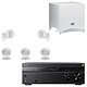 Sony STR-DN1080 + Cabasse Alcyone 2 Pack 5.1 Blanc Ampli-tuner Home Cinema 7.2 3D Ready - Dolby Atmos / DTS:X - Pass-through 4K HDR - Wi-Fi/Bluetooth/DLNA/NFC - Multiroom - AirPlay/ChromeCast + Ensemble 5.1