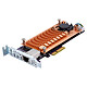 QNAP QM2-2S10G1T Carte d'extension dual SSD M.2 PCIe NVMe type 2280 + Ethernet 10 GbE
