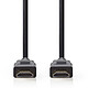 Nedis cordon HDMI 2.1 compatible 8K (1 mètre) Câble HDMI Ultra Haute Vitesse - 48 Gbps - résolution jusqu'à 8K@60Hz ou 4K@120Hz - coloris noir - 1 mètre