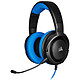 Corsair HS35 (Azul) Auriculares estéreo Circum-aural para videojuegos - Micrófono extraíble - Certificación de discordia - Espuma de memoria - PC/PS4/XboxOne/Switch