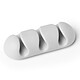 Durable Cavoline Clip 3 Grey Plastic triple-slot cable management clip (set of 2)
