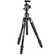 Manfrotto Befree GT XPRO MKBFRA4GTXP-BH Aluminium Black Travel Tripod for Macro, 4 sections with ball head, quick release plate and carrying case
