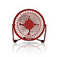 Nedis Mini-Fan (Rouge) Ventilateur de bureau en métal sur port USB - Ø10 cm - Rouge