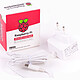 Raspberry Alimentation secteur USB-C 5V 3A Blanc Adaptateur secteur officiel compatible Raspberry Pi 4B