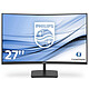 Philips 27" LED - 271E1SCA/00 1920 x 1080 pixels - 4 ms (greyscale) - Widescreen 16/9 - VA curved panel - Adaptive Sync - HDMI / VGA - Black