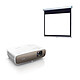 BenQ W2700 + LDLC Ecran manuel - Format 16:9 - 220 x 124 cm Vidéoprojecteur DLP 3D Ready - 4K Ultra HD (3840 x 2160) - 2000 Lumens - HDR - Lens Shift Vertical - HDMI - USB 3.0 - 2 x 5 Watts + Ecran manuel - Format 16:9 - 220 x 124 cm