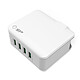 Silicon Power 4 Port USB Changer WC104P 4 port USB charger with adapters included - Foldable plug - White
