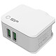 Silicon Power 2 Port USB Changer WC102P 2 port USB charger with adapters included - Foldable plug - White