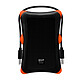 Silicon Power external hard drive enclosure with USB 3.0 cable (black / orange) Plastic and rubber reinforced USB 3.0 external enclosure for 2.5'' HDD or SSD