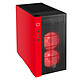 SilverStone RL08 (rojo) Carcasa Mini Tower con ventana y 2 ventiladores LED blancos (sin fuente de alimentación)