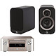 Marantz Melody X M-CR612 Argent/Or + Q Acoustics 3010i Noir Mini-système stéréo réseau 2 x 60 Watts - Lecteur CD/CD-R/CD-RW - Tuner FM/DAB+ - Hi-Res Audio - Wi-Fi/Bluetooth - AirPlay 2 - Multiroom (sans HP) + Enceinte bibliothèque compacte (par paire)