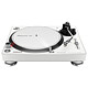 Pioneer DJ PLX-500 Blanc Platine vinyle à entraînement direct 3 vitesses (33-45-78 trs/min) avec pré-ampli intégré et port USB