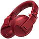Pioneer DJ HDJ-X5BT Rouge Casque DJ circum-aural fermé sans fil - Bluetooth 4.2 - Microphone - Autonomie 20 heures