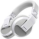 Pioneer DJ HDJ-X5BT Blanc Casque DJ circum-aural fermé sans fil - Bluetooth 4.2 - Microphone - Autonomie 20 heures