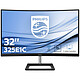 Philips 32" LED - 325E1C/00 2560 x 1440 pixels - 4 ms (gris à gris) - 75 Hz - Format large 16/9 - Dalle VA incurvée - Adaptive Sync - DisplayPort / HDMI / VGA - Noir