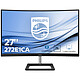 Philips 27" LED - 272E1CA 1920 x 1080 pixels - 4 ms (greyscale) - Widescreen 16/9 - VA curved panel - 75 Hz - Adaptive Sync - HDMI / VGA - Black