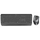 Trust Tecla 2 (Black) Set with keyboard (French AZERTY) and 6 button wireless optical mouse