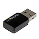 Mini adaptador USB Wi-Fi AC600 de doble banda de StarTech.com Mini adaptador USB Wi-Fi AC600 de doble banda - Negro