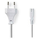 Nedis C7 bipolar power cable white - 2 mtrs Power cable European plug to IEC-320-C7 - 2 m