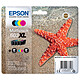 Epson Estrella de mar 603XL 4 colores Pack de 4 cartuchos de tinta de alta capacidad Cyan / Magenta / Amarillo / Negro (20.9 ml / 1550 páginas)