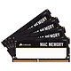 Memoria Corsair Mac SO-DIMM 32 GB (4x 8 GB) DDR4 2666 MHz CL18 Kit Quad-Channel 4 tiras de RAM SO-DIMM DDR4 PC4-21300 para Mac - CMSA32GX4M4A2666C18