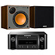 Marantz Melody M-CR412 Noir + Monitor Audio Monitor 50 Noyer Mini-système stéréo réseau 2 x 60 Watts - Lecteur CD/CD-R/CD-RW - Tuner FM/DAB+ - Hi-Res Audio - Bluetooth (sans HP) + Enceinte bibliothèque compacte 70W (par paire)