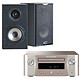 Marantz Melody M-CR412 Silver/Gold Cabasse Antigua MC170 Ebne 2 x 60 Watts Mini Network System - CD/CD-R/CD-RW Player - FM/DAB Tuner - Hi-Res Audio - Bluetooth (without speakers) Library Speaker (per pair)