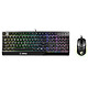 MSI Vigor GK30 Clutch GM11 Gamer keyboard - Membrane keys with plunger switches - RGB backlighting Wired gaming mouse - ambidextrous - 5000 dpi optical sensor - 6 buttons - multicolour backlighting