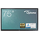 OPTOMA OP751RKe Écran dynamique tactile 75" 4K UHD 3840 x 2160 pixels - 16:9 - 350 cd/m² - 4000:1 - 8 ms - Haut-parleurs 2 x 16 W - HDMI/VGA - Noir
