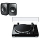 Yamaha MusicCast VINYL 500 Black + KEF LSX Wireless Black Multiroom turntable with 2 speeds (33-45 rpm) with integrated preamp, Bluetooth, Wi-Fi and AirPlay + Compact active bookshelf speakers with Wi-Fi, Bluetooth and AirPlay 2