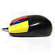 Accuratus Junior Wired mouse for kids - ambidextrous - 3 buttons - antibacterial - Multicoloured