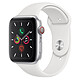 Apple Watch Series 5 GPS + Celular Aluminio Plata Pulsera Deportiva Blanca 44 mm