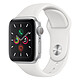 Apple Watch Series 5 GPS Aluminio Plata Pulsera Deportiva Blanca 40 mm