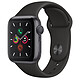 Apple Watch Series 5 GPS Aluminium Gris Sidéral Bracelet Sport Noir 40 mm Montre connectée - Aluminium - Étanche 50 m - GPS/GLONASS - Cardiofréquencemètre - Écran Retina OLED 324 x 394 pixels - 32 Go - Wi-Fi/Bluetooth 5.0 - watchOS 6 - Bracelet Sport 40 mm