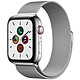 Apple Watch Series 5 GPS + Cellular Acero Pulsera milanesa plata 44 mm