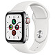 Apple Watch Series 5 GPS + Cellular Acier Argent Bracelet Sport Blanc 40 mm