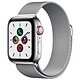 Apple Watch Series 5 GPS + Cellular Acero Plata Pulsera Milanesa Plata 40 mm