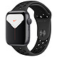 Apple Watch Series 5 Nike GPS Aluminium Gris Sidéral Bracelet Sport Noir 44 mm