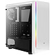 Aerocool Rift (white) - Medium tower case with acrylic centre and RGB backlighting in faade