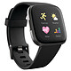 Fitbit Versa 2 Negro / Carbono Smartwatch GPS conectado con sensor de corazón, pantalla táctil a color, control por voz, Bluetooth compatible con iOS, Android