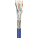 Goobay câble réseau catégorie 7a S/FTP (PiMF) 250 mètres (Bleu) Câble réseau d'installation - Cat 7a S/FTP PiMF - Rouleau 250m - Bleu