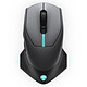Alienware 610M Dark Side of the Moon Hybrid Wired & Wireless Gamer Mouse - Right Handed - 16000 dpi optical sensor - 7 programmable buttons - AlienFX RGB backlight - Grey/Black