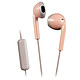 JVC HA-F19M Pink/Grey IPX2 wired headphones with remote control and microphone
