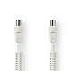 Nedis Coaxial cable 120 dB male/female for TV antenna (2 mtrs) Coaxial cable for TV / Satellite antenna (2 meters)